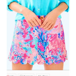 Lilly Pulitzer Pink and Blue Mini Skirt